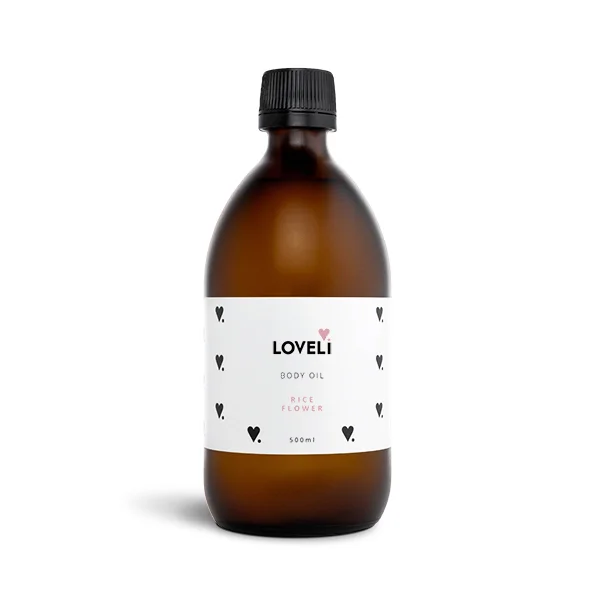 Loveli Body oil Rice Flower Refill - Loveli body oil rice flower refill 500ml zonder pomp 600x600 20220502 - LOV0073