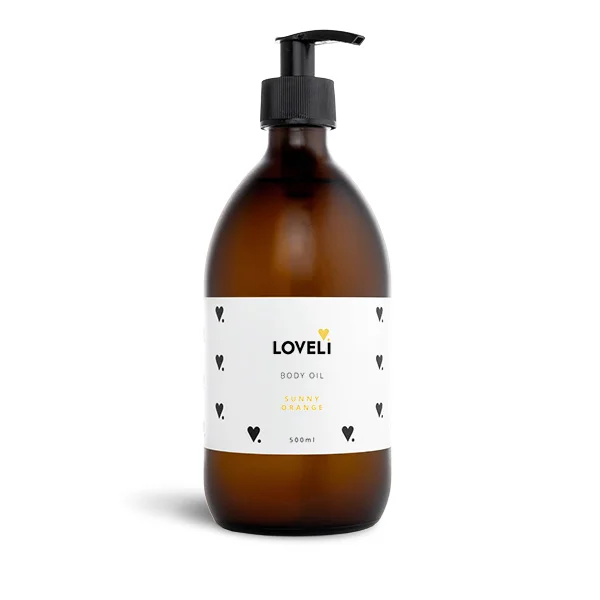 Loveli Body oil Sunny Orange Refill - Loveli body oil sunny orange refill 500ml 600x600 20221011 - LOV0075