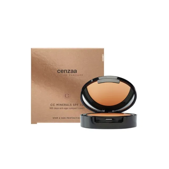 Cenzaa Satin Elegance CC SPF 30 - Honey - Cenzaa cc minerals spf 30 honey - CEN0025