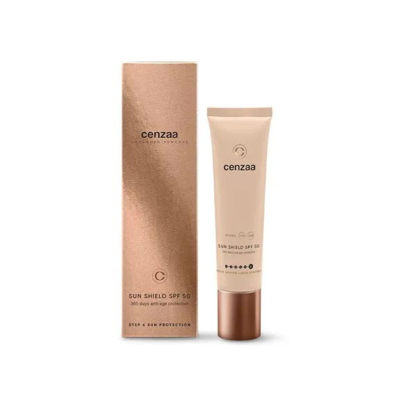 Cenzaa Mineral Sun Shield Face SPF 50 - 365 Days Anti-Age Protection - Cenzaa sun shield face spf 50 365 days anti age protection - CEN0021